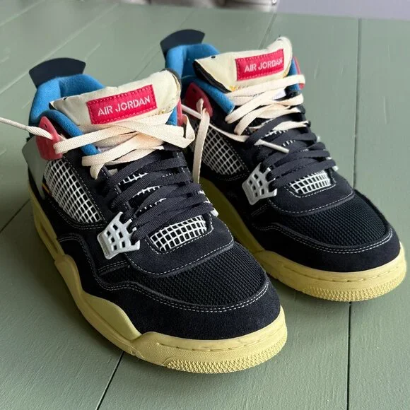 Nike Air Jordan4 Retro x Union LA Mid Off Noir Air Jordan Ⅳ AJ4 - Picture 1 of 4